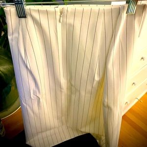 Express White Pinstripe Pencil Skirt